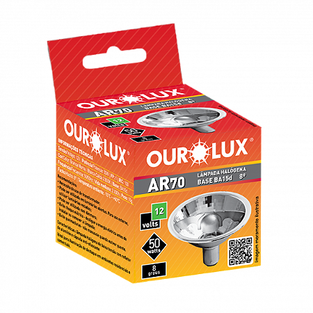 Lâmpada Ar 70 50W 12V 8º Ba15D 01330 Ourolux