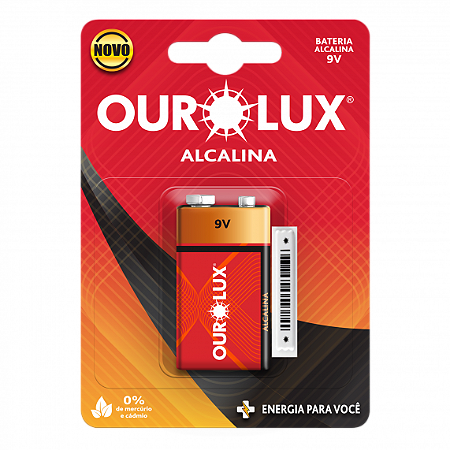 Pilha Alcalina 9V 50 Blister X 1Un Cm 50 27350 Ourolux