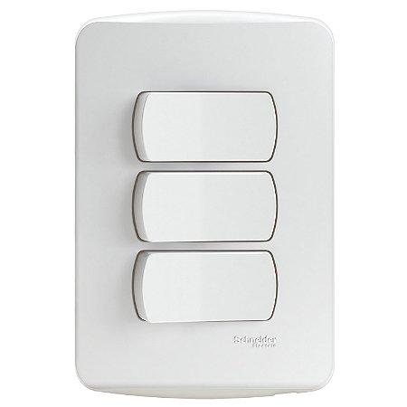 Conjunto 1 Interruptor Simples + 2 Interruptores Paralelos 10A 250V Pl/Br S3B62290 SCHNEIDER