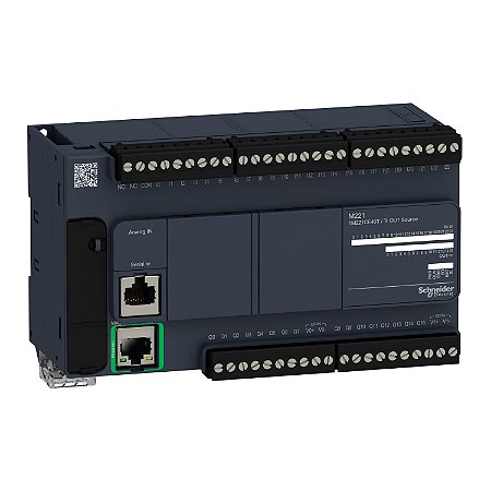 Controlador Lógico Programável - 24 Entradas / 16 Saídas Digitais - Saídas Source (Pnp) - Modbus Tcp/Ethernet Ip (Slave) - 24 Vdc TM221CE40T SCHNEIDER