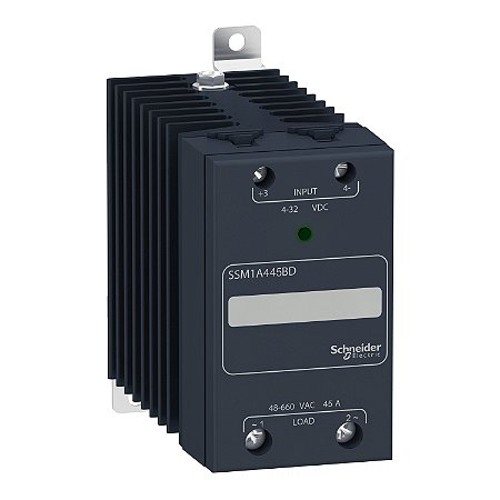Solid State Relay, 45 A, Din Rail Mount, Input 4…32 V Dc, Output 48…660 V Ac, 1 No SSM1A445BD SCHNEIDER