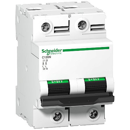 Disjuntor C120N 2P Curva C 125A 440V A9N18363 SCHNEIDER