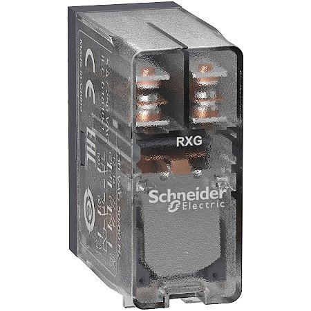 Relé De Interface, 5A, 2Naf, Frontal Transparente, 230Vca RXG25P7 SCHNEIDER