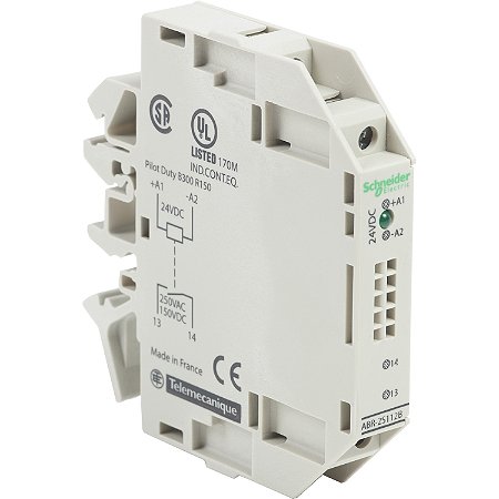 Interface Com Modulo De Saida 1Nf 12Mm Com Led 24Vcc ABR2S112B SCHNEIDER