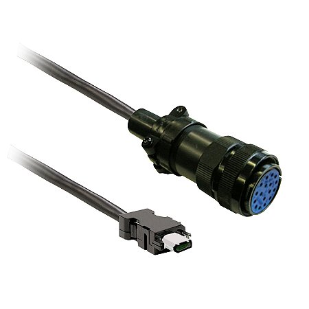 Cabo Encoder Blindado Para Motor Bch2 Montado Com Conector Militar - 3M VW3M8D2AR30 SCHNEIDER
