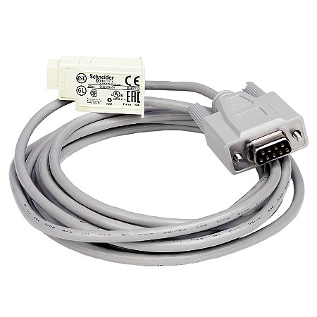 Cabo De Comunicação - Relé Inteligente Zelio/Pc - Serial Rs232 - Conector Sub-D (9 Pinos) - 3 Metros SR2CBL01 SCHNEIDER