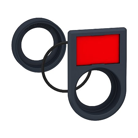 Flush Mounting Kit Ø30 For Push Buttons And Pilot Lights Ø22, Plastic, 2-Line Legend ZB5AZ025 SCHNEIDER