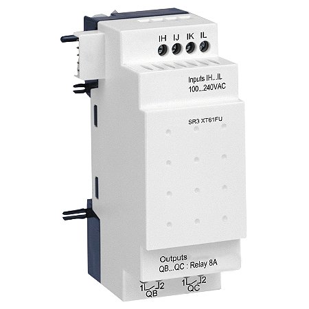 Módulo De Expansão Para Zelio Logic Sr3 - 4 Entradas/2 Saídas Digitais - 100/240 Vac SR3XT61FU SCHNEIDER