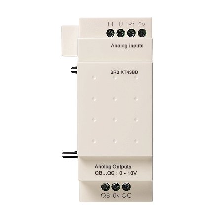 Módulo De Expansão Para Zelio Logic Sr3 - 2 Entradas/2 Saídas Analógicas - 24 Vdc SR3XT43BD SCHNEIDER