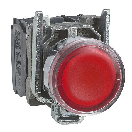 Botão Luminoso Ø22Mm Metálico, Retorno Por Mola, Vermelho, Na+Nf, 110Vca XB4BW34G5 SCHNEIDER