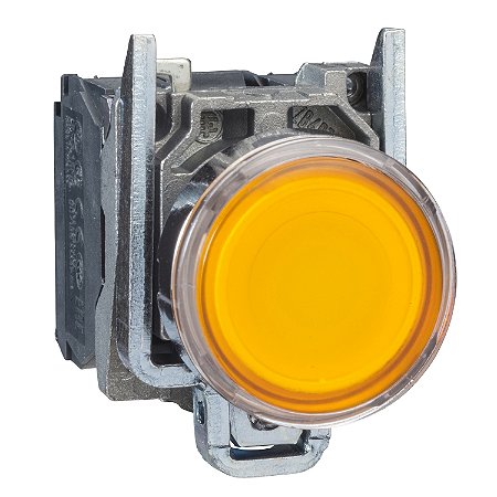 Botão Luminoso Ø22Mm Metálico, Retorno Por Mola, Laranja, Na+Nf, 230Vca XB4BW35M5 SCHNEIDER