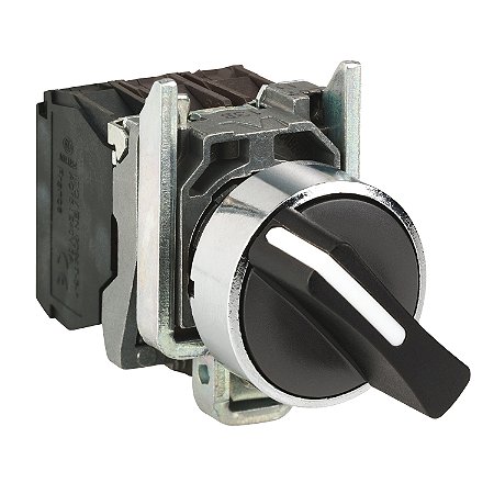 Comutador Ø22Mm Metálico, 2 Posições Retorno Por Mola, Manopla Curta, Na XB4BD41 SCHNEIDER