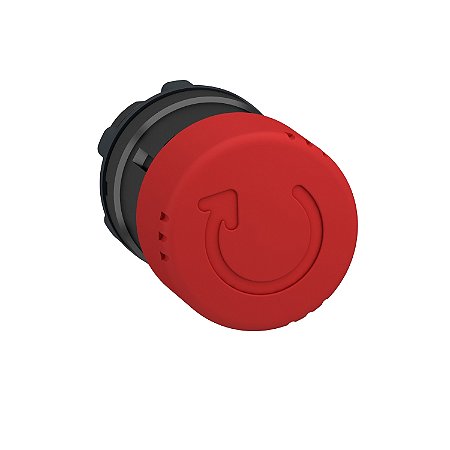Cabeçote Para Botão De Emergência Ø22Mm Metálico, Girar Para Destravar, Cogumelo Ø30Mm, Vermelho, Borda Preta ZB4BS8347 SCHNEIDER