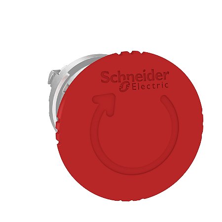 Cabeçote Para Botão De Emergência Ø22Mm Metálico, Girar Para Destravar, Cogumelo Ø40Mm, Vermelho ZB4BS844 SCHNEIDER