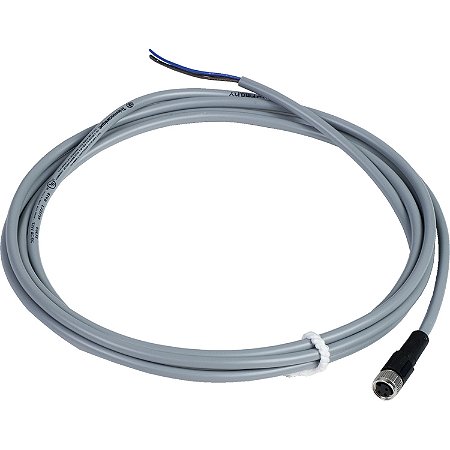 Cabo Pvc 3 Pinos Com Conector M8 Femea Reto 2 Metros XZCPV0566L2 SCHNEIDER