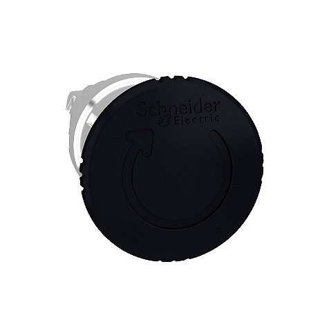 Cabeçote Para Botão Ø22Mm Metálico, Com Retenção, Girar Para Destravar, Cogumelo Ø40Mm, Preto ZB4BS52 SCHNEIDER