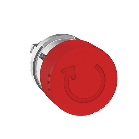 Cabeçote Para Botão De Emergência Ø22Mm Metálico, Girar Para Destravar, Cogumelo Ø30Mm, Vermelho ZB4BS834 SCHNEIDER