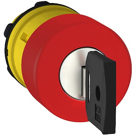 Cabeçote Para Botão De Emergência Ø22Mm Plástico, Chave Para Destravar, Cogumelo Ø30Mm, Vermelho ZB5AS934 SCHNEIDER