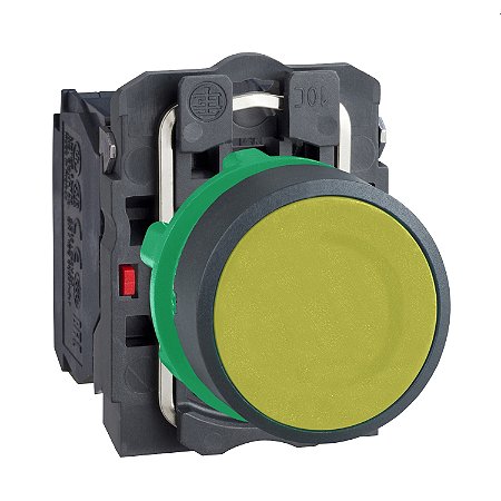 Botão Ø22Mm Plástico, Retorno Por Mola, Amarelo, Na+Nf XB5AA55 SCHNEIDER