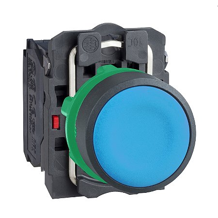 Botão Ø22Mm Plástico, Retorno Por Mola, Azul, Na+Nf XB5AA65 SCHNEIDER