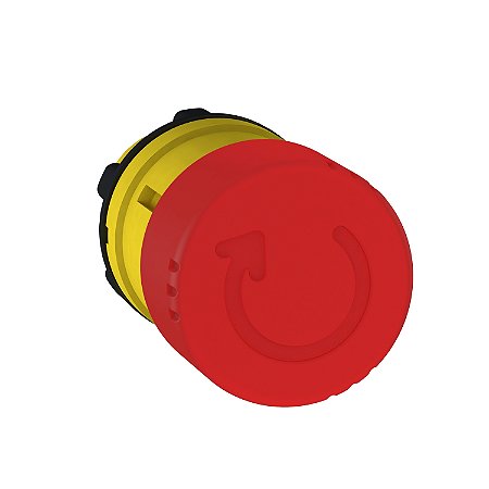 Cabeçote Para Botão De Emergência Ø22Mm Plástico, Girar Para Destravar, Cogumelo Ø30Mm, Vermelho ZB5AS834 SCHNEIDER