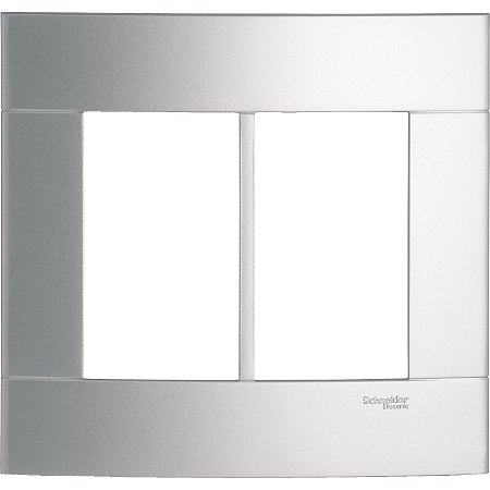 Placa 4X4 6 Postos Prata Artico PRM044466 SCHNEIDER