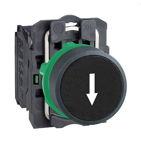 Botão Ø22Mm Plástico, Retorno Por Mola, Preto, "↑", Na XB5AA3351 SCHNEIDER