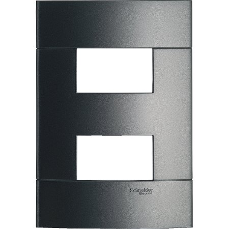 Placa 4X2 2 Postos Separados Prata Fume PRM044225 SCHNEIDER