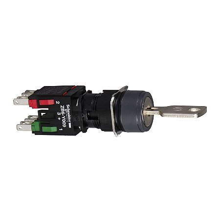 Comutator 16Mm Plastico Chave Redondo 2Pos Fixas 1Na 1Nf XB6AGC5B SCHNEIDER
