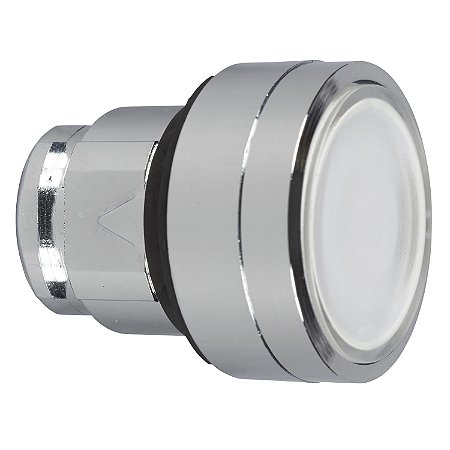 Cabeçote Para Botão Luminoso Ø22Mm Metálico, Faceado, Retorno Por Mola, Branco ZB4BA18 SCHNEIDER