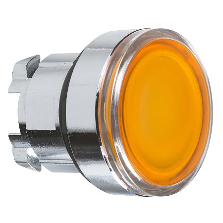 Cabeçote Para Botão Luminoso Ø22Mm Metálico, Faceado, Retorno Por Mola, Amarelo ZB4BA58 SCHNEIDER