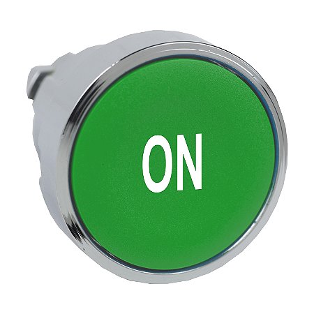 Cabeçote Para Botão Ø22Mm Metálico, Faceado, Retorno Por Mola, Verde, "On" ZB4BA341 SCHNEIDER