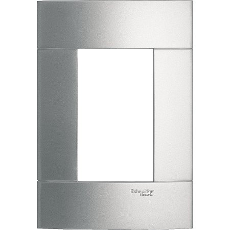 Placa 4X2 3 Postos Prata Artico PRM044236 SCHNEIDER