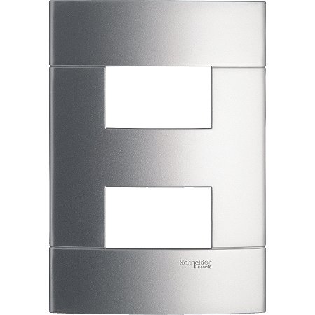 Placa 4X2 2 Postos Separados Prata Artico PRM044226 SCHNEIDER