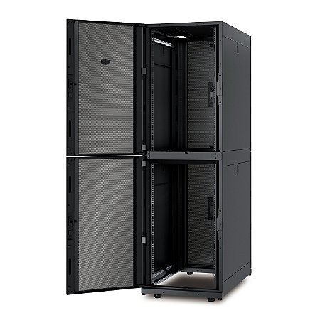 Invólucro Netshelter Sx Para Hospedagem De Equipamentos, 2 X 20 U, 600 Mm De Largura X 1070 Mm De Profundidade, Com Painéis Laterais, Negro AR3200 SCHNEIDER