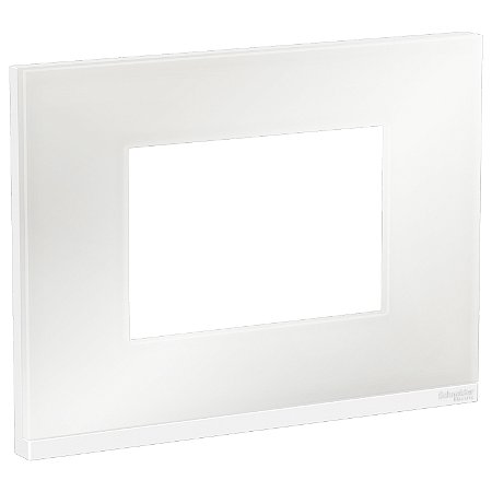 Placa+Suporte 4X2 3 Postos Class Br / White Glass Horizontal S73410380H9 SCHNEIDER