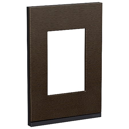 Placa+Suporte 4X2 3 Postos Class Gr / Wengue Wood Vertical S734103839 SCHNEIDER