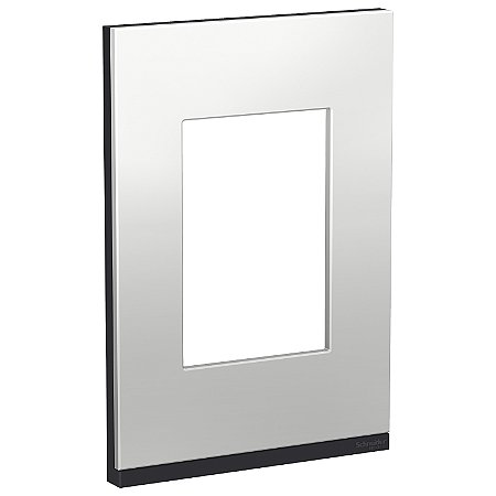 Placa+Suporte 4X2 3 Postos Class Gr / Aluminium Metal Vertical S734103849 SCHNEIDER