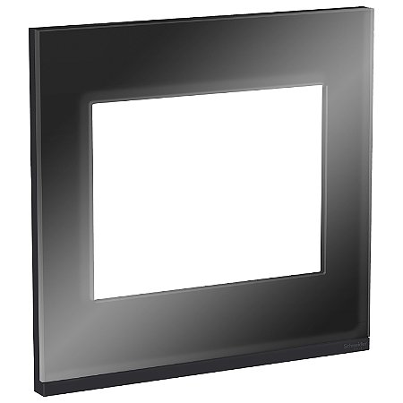 Placa+Suporte 4X4 6 Postos Class Gr / Dark Glass S734203819 SCHNEIDER