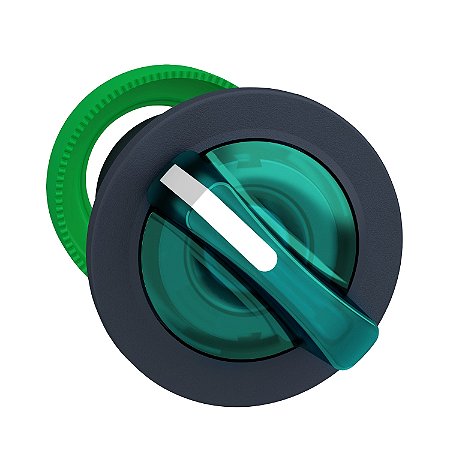 Flush Mounted Green Illuminated Selector Switch Head 2 Pos Stay Put ZB5FK1233 APC