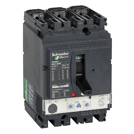 Disjuntor Nsx160N 2.2M 100A + Vigi Mh 3P LV430989 SCHNEIDER
