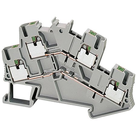 Conector Pressao 2 Niveis 2.5Mm 4 Pontos Cinza NSYTRP24D APC