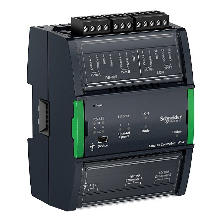 Controlador Smartx Automation Server As-P - 2 Portas Ethernet - 2 Portas Rs-485 - 1 Porta Lonworks - 4 Gb - 24 Vdc - 10 W SXWASPXXX10001 APC