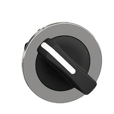 Cabeçote Para Comutador Faceado Ø30Mm Metálico, 2 Posições Fixas, Manopla Curta, Preto ZB4FD2 SCHNEIDER