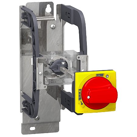 Kit Montagem Porta Do Painel Ip65 Manopla Vermelha / Fundo Amarelo LU9APN24 SCHNEIDER