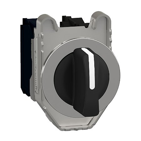 Selector Switch Flush Mounted, Metal, Black, Ø30, 3 Positions, Stay Put, 2 No XB4FD33 SCHNEIDER