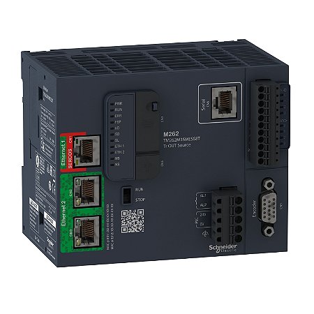 Controlador Lógico Programável De Movimento - 16 Eixos - 4 Entradas / 4 Saídas Source (Pnp) - Modbus Tcp/Ethernet Ip/Sercos Iii - 24 Vdc TM262M35MESS8T APC