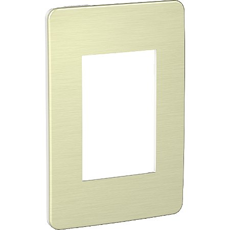Orion - Cover-Frame 4X2 - 3 Modules - White / Aluminium Aurora Gold S733103649 SCHNEIDER