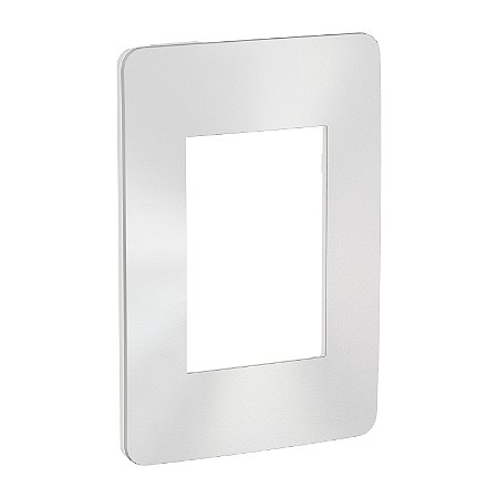 Orion - Cover-Frame 4X2 - 3 Modules - White / Chrome Satin S732103419 APC