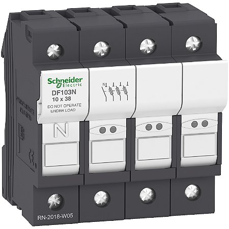 Porta Fusivel Sem Indicador 3P+N 32A 10X38 DF103N SCHNEIDER